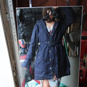 J. Crew Navy Blue Trench Coat
